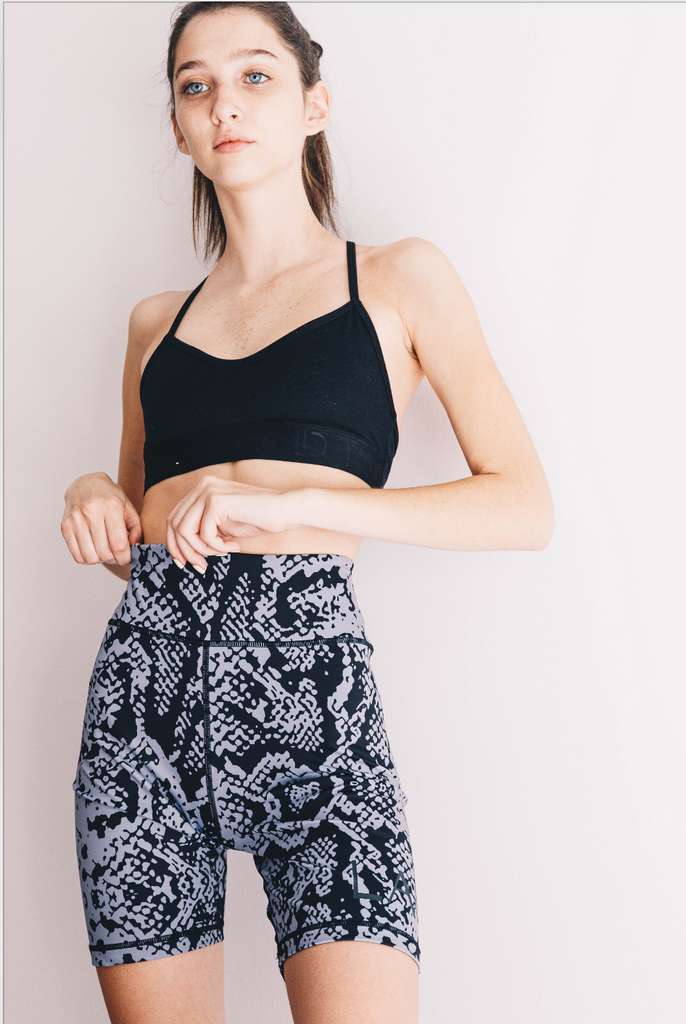 Snake print biker hot sale shorts