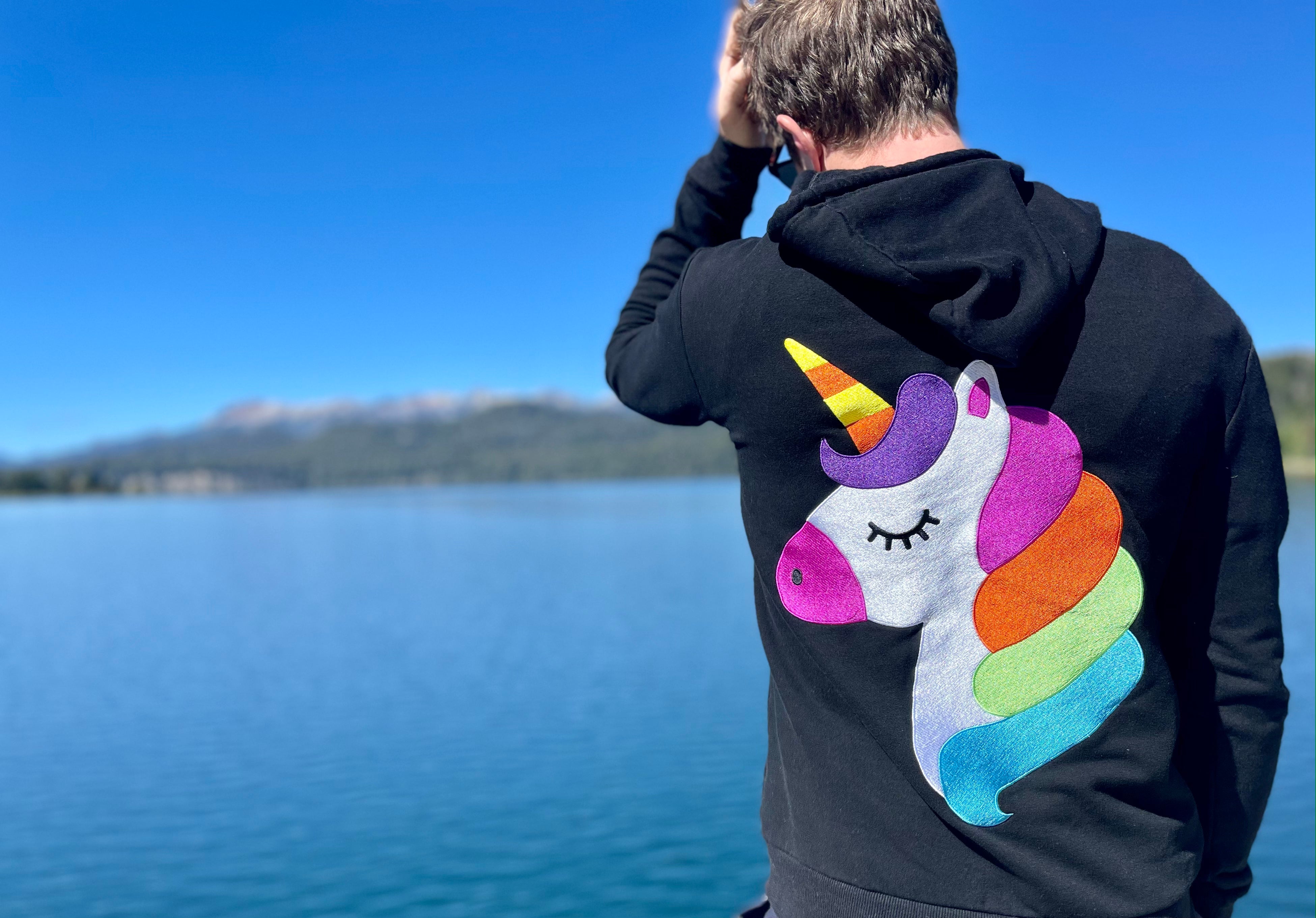 Black Unicorn Hoodie | Lalá Sportswear
